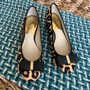 Michael Kors leopard print block heels